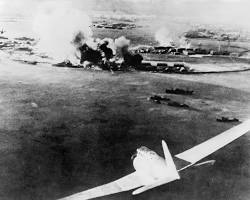 Image of Japanese plane attacking Pearl Harbor
