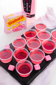 Pink Starburst Jello Shots - My Heavenly Recipes