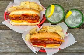 The Red Hot Dog - on Wonder Ballpark Classic Hot Dog Buns.