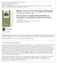 (PDF) Past presence of Sedum rubens and Umbilicus horizontalis ...