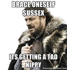 Brace Oneself Sussex Its getting a tad nippy - Brace Yourself ... via Relatably.com