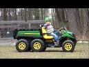 peg perego john deere gator unboxing and riding in cars