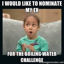 I would like to nominate my ex For the boiling water challenge ... via Relatably.com