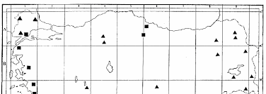 Distribution of Lathyrus tuberosus L. and Lathyrus setifolius L. in ...