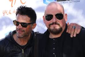 Alain Johannes and Joey Castillo on the Red Carpet at YM&#39;s Grammy Gifting Suite Experience - alainjoeyredcarpet