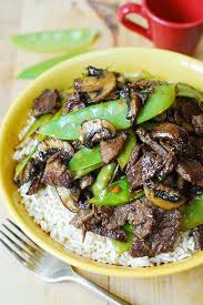 Asian Beef with Mushrooms and Snow Peas - Julia's Album