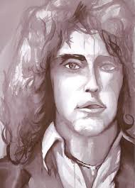 &quot;Behind Blue Eyes&quot;- Roger Daultrey - Ink wash painting done for the Sat, 07 August 2004 show at Mountain View, CA, Shoreline Amphitheater. - 84649_Lxwtiqc2yF6dHEa88ynSU3KsR