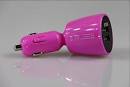 Car Charger Dual USB Port 3.1A Car Charger smart phones iPad tablets iphone galaxy Pink 