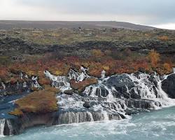 Gambar Hraunfossar Waterfall, Iceland