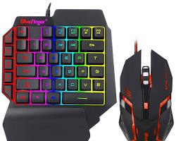 onehanded keyboard with RGB lights