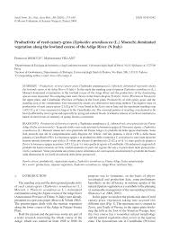 (PDF) Productivity of reed canary-grass (Typhoides arundinacea (L ...
