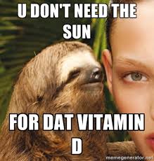 u don&#39;t need the sun for dat vitamin d - The Rape Sloth | Meme ... via Relatably.com