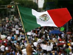 Image result for trump protesters mexican flag