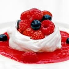 Image result for meringues with fruit topping