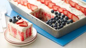 Red, White and Blue Fourth of July Poke Cake Recipe ...