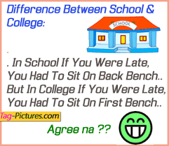 Difference Between School and College | Tag Pictures via Relatably.com