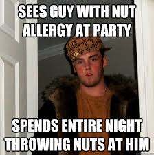 Sees guy with nut allergy at party Spends entire night throwing ... via Relatably.com