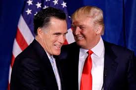 Romney being mentored by Trump