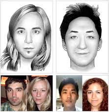 Police forensic artist Shawn Feeney launched an interesting side project where he&#39;s combining the faces of 64 pairs of friends into single drawings. - bfffeeeney