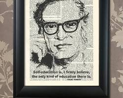 Image of Isaac Asimov quote wall art