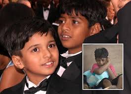 Ayush Mahesh Khedekar (left) and Azharuddin Mohammed Ismail, both 10, attended the Oscars Sunday night. The children featured in Slumdog Millionaire were ... - 4100l