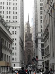 Image result for Wall street and trinity church
