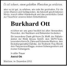 Burkhard Ott-möchten wir uns g | Nordkurier Anzeigen