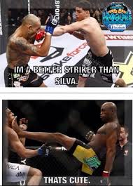 Diaz / Silva Striking Meme | MMA | Pinterest | Mixed Martial Arts ... via Relatably.com