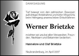 Werner Brietzke-Neubrandenburg | Nordkurier Anzeigen