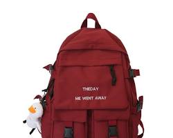 Waterproof Men Big Backpack Nylon Business Travel Black Rucksack College School Bag For Teenage Girl Female Mochila in red