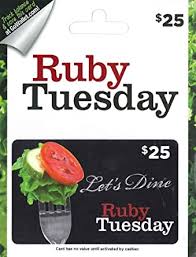Ruby Tuesday Gift Card $25 : Gift Cards - Amazon.com