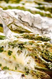 Cheesy Grilled Asparagus in Foil Packs - Diethood