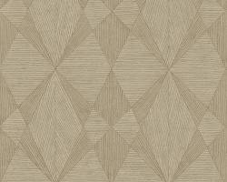 Image of Geometric tan brown wallpaper