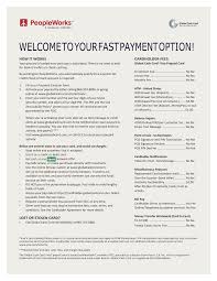 WELCOME TO YOUR FAST PAYMENT OPTION!