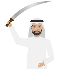 Image result for cartoon of arab with sword