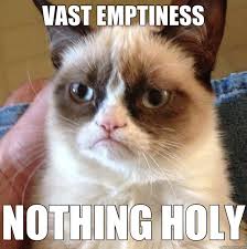 VAST EMPTINESS NOTHING HOLY - Grumpy Cat Square - quickmeme via Relatably.com