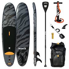 Hurley Advantage 10' Inflatable Stand Up Paddle Board - Black Tiger