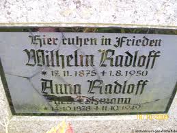 Grab von Anna Radloff (geb. Estzmann) (14.10.1878-11.10.1949 ... - lq054