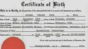 Image result for ted cruz birth certificate