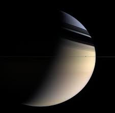 Saturn's rings: To scale, thinner than paper.