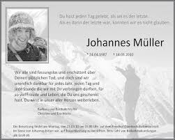 Trauer um Johannes Müller « TTF Oberkirch