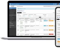 Image of Compliance management software interface