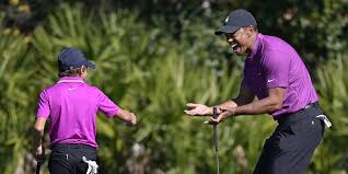 Tiger Woods' son, Charlie Woods, hits stunning shot to set father ...