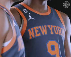 Image of New York Knicks black alternate jersey
