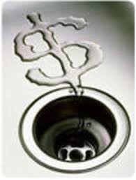 Image result for money on the drain