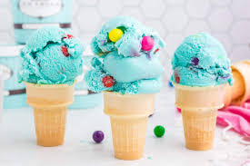 Homemade Blue Bubble Gum Ice Cream - girl. Inspired.