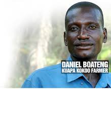 Daniel Boateng: Kuapa Kokoo Farmer. CHEATED - The average farming family finds it really hard to pay for the essentials. To make things worse, cocoa farmers ... - bg_farmer