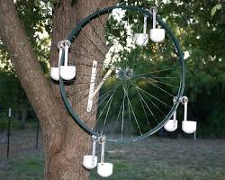 bicycle bird feeder