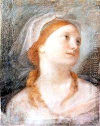 Giuseppe Maria Crespi: Study of the Head of a Young Woman with Red Hair - Study-Of-The-Head-Of-A-Young-Woman-With-Red-Hair