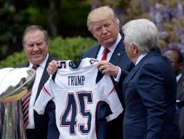 Image result for trump with patriots at whitehouse